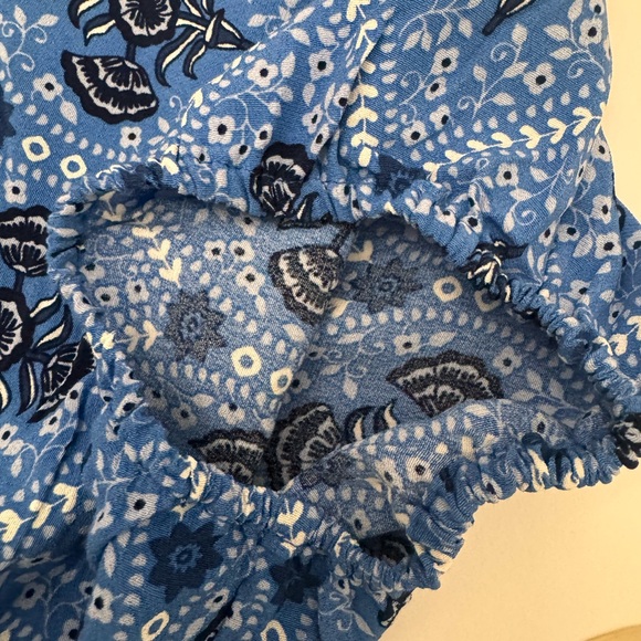 Boden Anna Double Cloth Midi Dress in the "Mosaic Blue Poppy Bloom" pattern - Picture 16 of 16